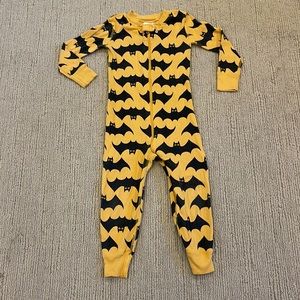 Hanna Andersson Halloween Bat Zip Sleeper In Organic Cotton